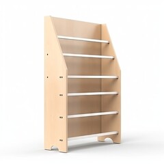 Wooden book shelf mockup "ai genarated "