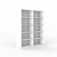 Wooden book shelf mockup "ai genarated "