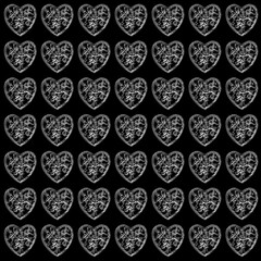 Heart shape ornament graphic motif pattern