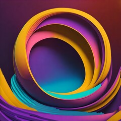 A digital painting of a circular object on a purple background