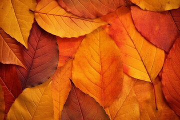 Naklejka na ściany i meble Autumn Leaves Texture