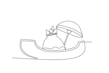 Onam festival celebration. Onam one-line drawing