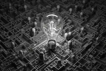 stock photo of a design with an electrical circuit and bulb theme