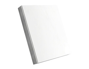 White book cover for mockup on transparent background. Generative AI.