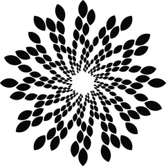 Spiral and swirl motion twisting circles objects design elements