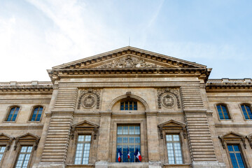 Exterior of the Louvre in Paris, France, Europe