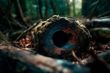 Hole in the forest. Generative AI