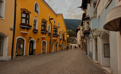 The colorful city of Vipiteno,South Tyrol.
