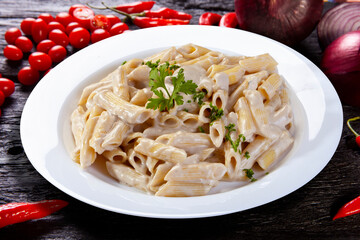 penne with white sauce