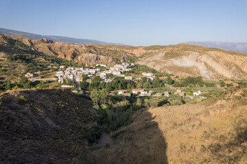 Fototapeta na wymiar The town of Yator in the south of Granada