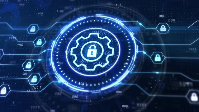 Cyber security data protection business technology privacy concept.