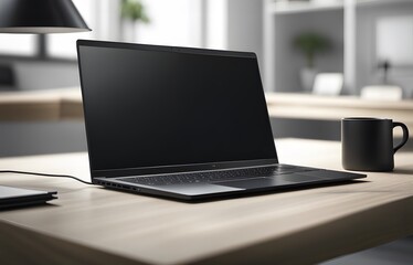 Fototapeta premium Laptop on office desk.