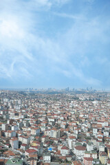 Obraz premium Arial View of Istanbul Asian Side Urban building blocks