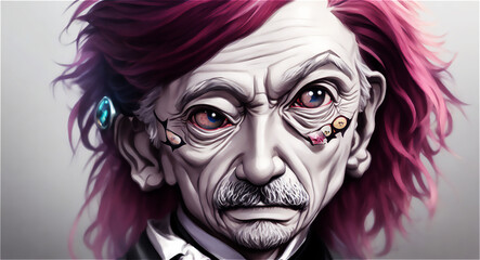 狂気の博士の肖像　Generative AI