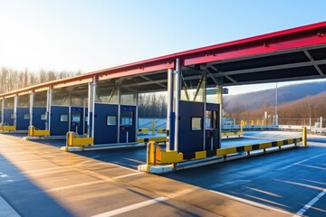 stock photo of automatic toll gate photography Generated AI