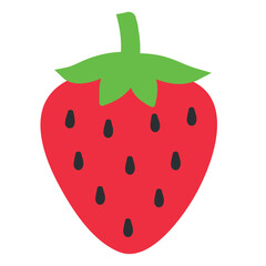 Isolated colored strawberry icon Flat design Vector