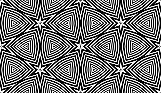 Seamless Geometric Pattern. Abstract Black and White Texture.