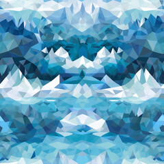 A Continuous Repeating Tile Pattern with an Geometric Ice and Water Design | Generative AI