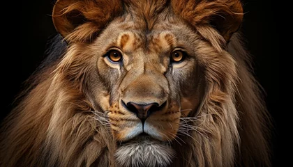Raamstickers lion head portrait © Nova