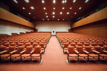 Naklejka premium stock photo of empty auditorium room photography Generated AI