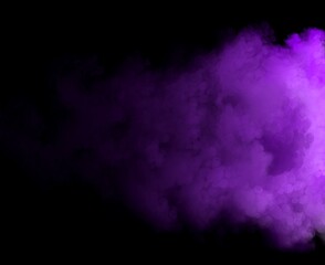 abstract smoke cloud background on black background