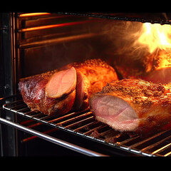 Juicy meat cook in the oven