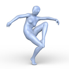 ポーズをとる女性