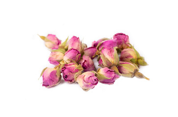 Dry rose flower petals tea