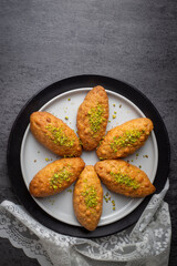 Turkish traditional sherbet dessert; kalburabasti