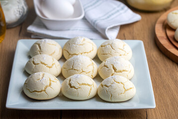 Traditional Delicious Turkish dessert; flour cookie (un kurabiyesi)
