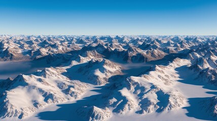 Fototapeta premium A Beautifully Rendered And Compelling View Of A Mountain Range With Snow