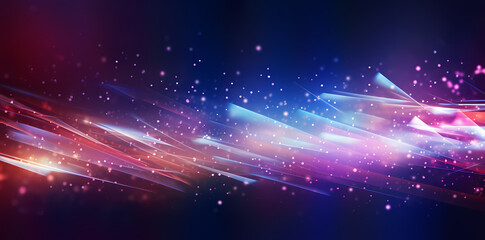 abstract blue and purple gradient background with lights, lines and shapes around the image