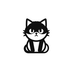 Cat Silhouette Icon SVG Vector, Little Cat, Cute Cats