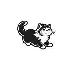 Cat Silhouette Icon SVG Vector, Little Cat, Cute Cats