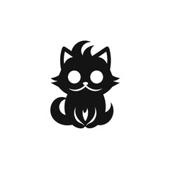 Cat Silhouette Icon SVG Vector, Little Cat, Cute Cats