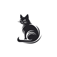 Cat Silhouette Icon SVG Vector, Little Cat, Cute Cats