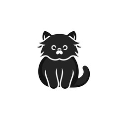 Cat Silhouette Icon SVG Vector, Little Cat, Cute Cats