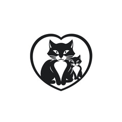 Cat Silhouette Icon SVG Vector, Paw, Sleeping Cat, Cat House, LIttle Cat, Cute Cats