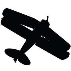 overhead biplane in silhouette © Brian