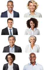 Businesspeople white background