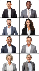 Businesspeople white background