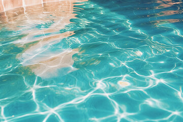 Fototapeta na wymiar Blue Pool Water Texture