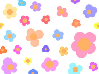 Wallpaper with flowers. Colorful background. Flower print.