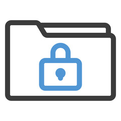 data protection icon in color line style