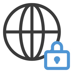 private network icon in color line style