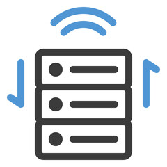 server icon in color line style