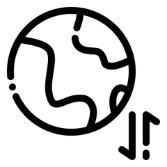 global network icon in line style