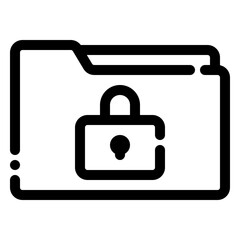 data protection icon in line style