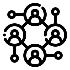 social network icon in line style