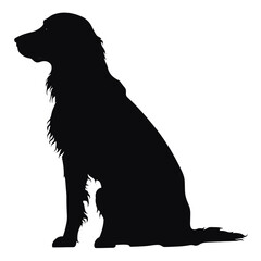 Dog Silhouette isolated graphic, wolf, puppy, breed, black and white